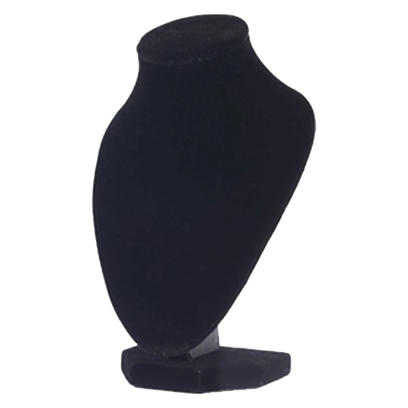 Necklace Mannequin Bust Elegant Fashionable Portable Wooden Black Lint Necklace Display Holder for Jeweler for Home Qme black