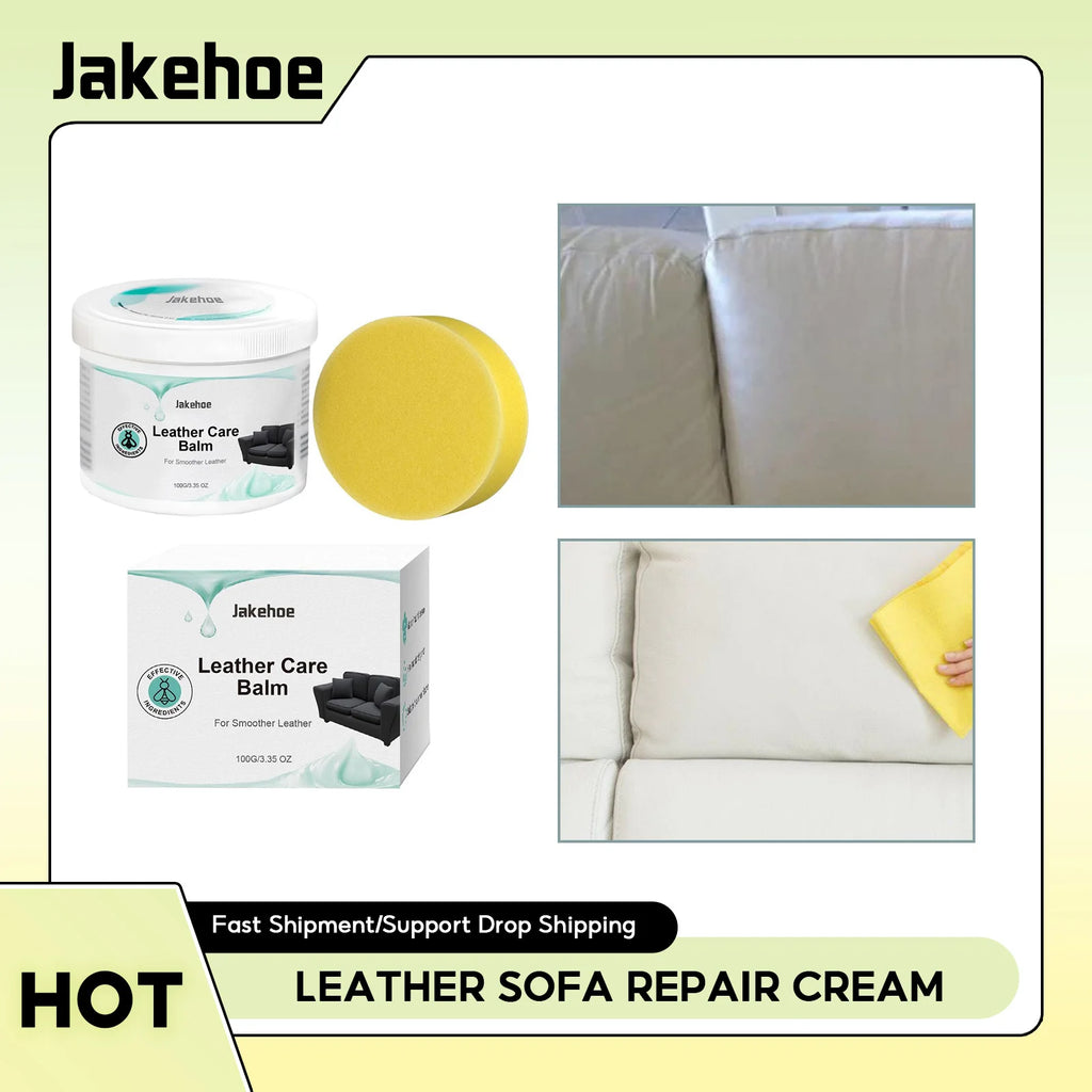 Leather Sofa Repair Cream - Scratch Crack Paint Removal Polishing Decontamination Maintenance Refurbishment Care Wax for Sofas Qme