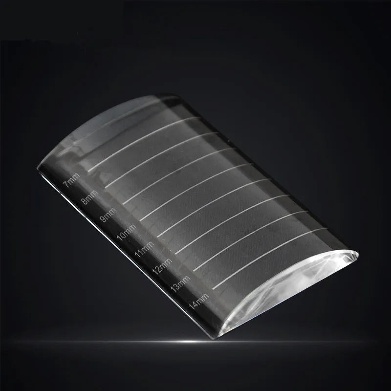 NATUHANA Eyelash Extension Pallet Crystal Glass U Curved Straight Qme curved