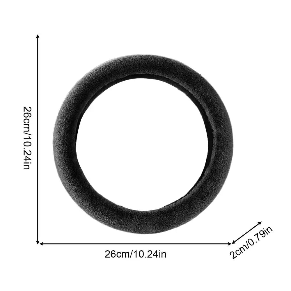 Winter plush steering wheel cover 10.24Inch Plush Protector universal steering wheel coverr for automobiles Qme 1