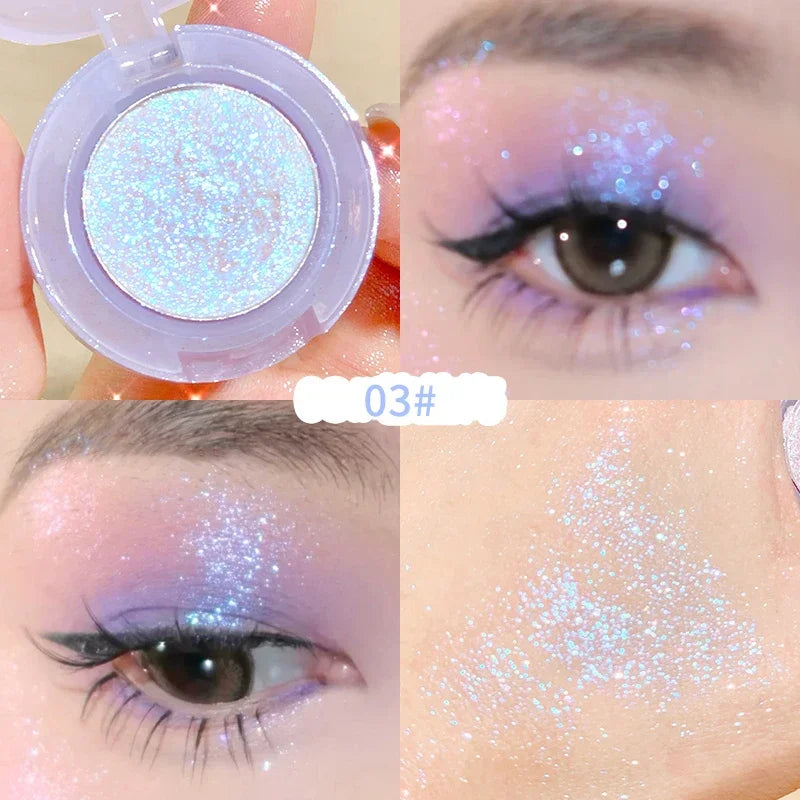 Peach Highlighter Eyeshadow Palette Diamond Glitter Mashed Potatoes Highlighter Gel Face Body Brighten Natural Contour Make up Qme 03 blue