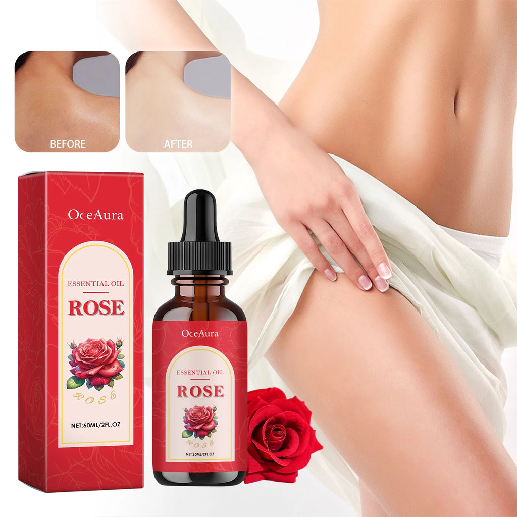Rose Essential Oil Nourishing Moisturizing Soothing Dryness Skin Soften Delicate Smoothing Massage Essential Oil for Face Body Qme