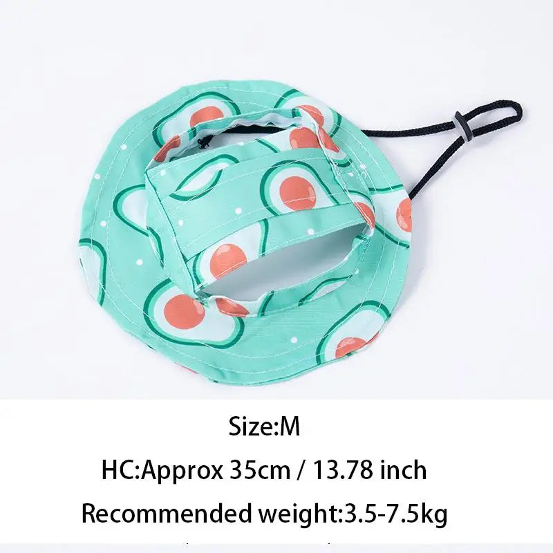 Pets Hat Ear Holes Adjustable Baseball Cap Medium Small Dogs Summer Qme M Lake blue