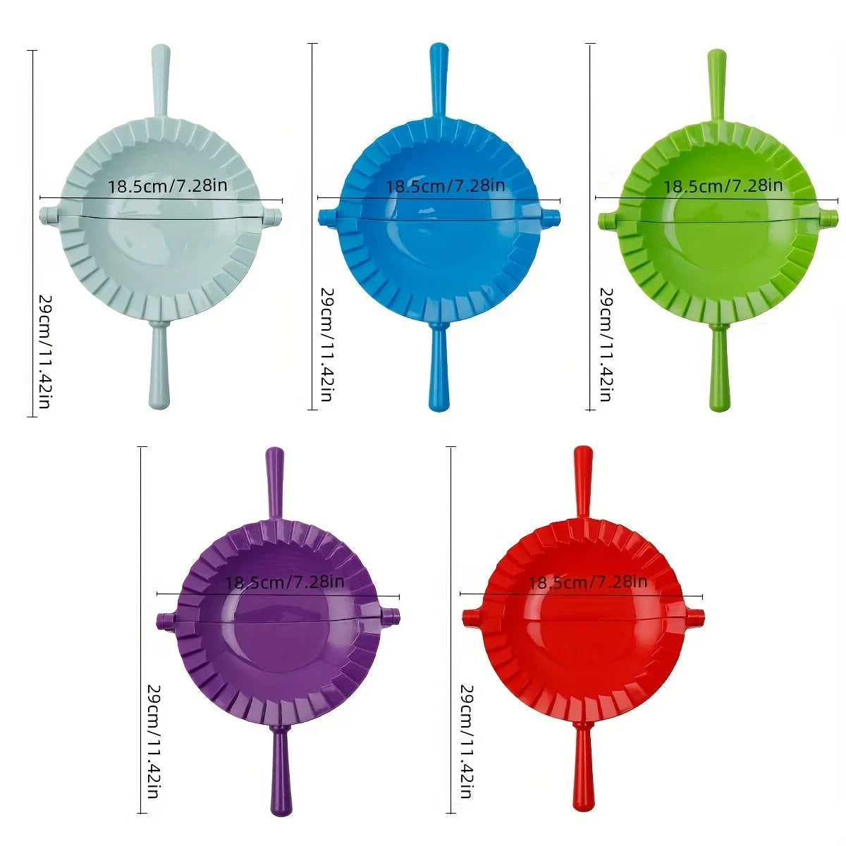 Large Pastry Dough Cutter Mold - Durable Plastic Pie & Dumpling Mold with Ergonomic Handle, Multi-Color Options for Baking, Qme