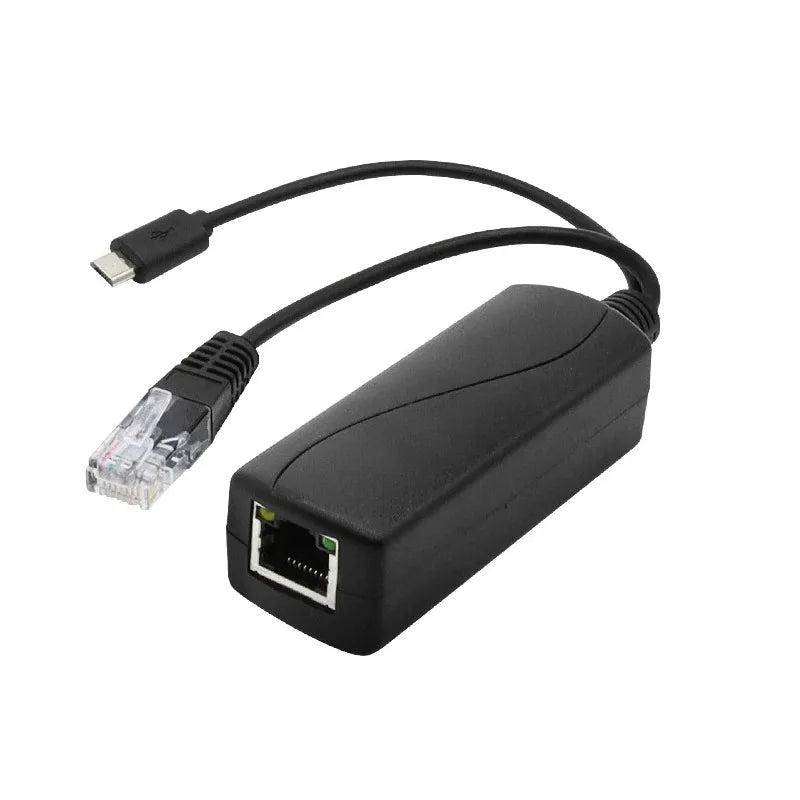 2PCS 48V to 5V POE Splitter Isolated DC Power Supply Module Separation Cable Poe Splitter for Security Cameras IP Phones Qme