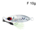 Metal Jig Spoon Lure Artificial Bait Shore Slow Jigging Hard Bass Qme F 10g
