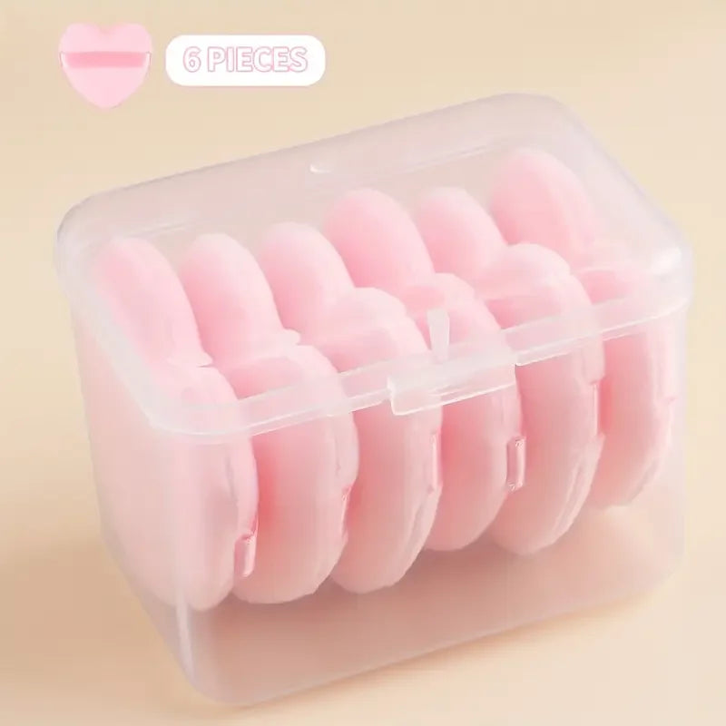 Compressed Round Facial Cleansing Sponges Cleaning Brushes Cleanse Qme pink