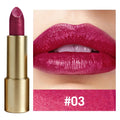 JUJU DREAM Matte Gold Tube Glitter Lipstick Metallic Shine Hydrating Qme 02