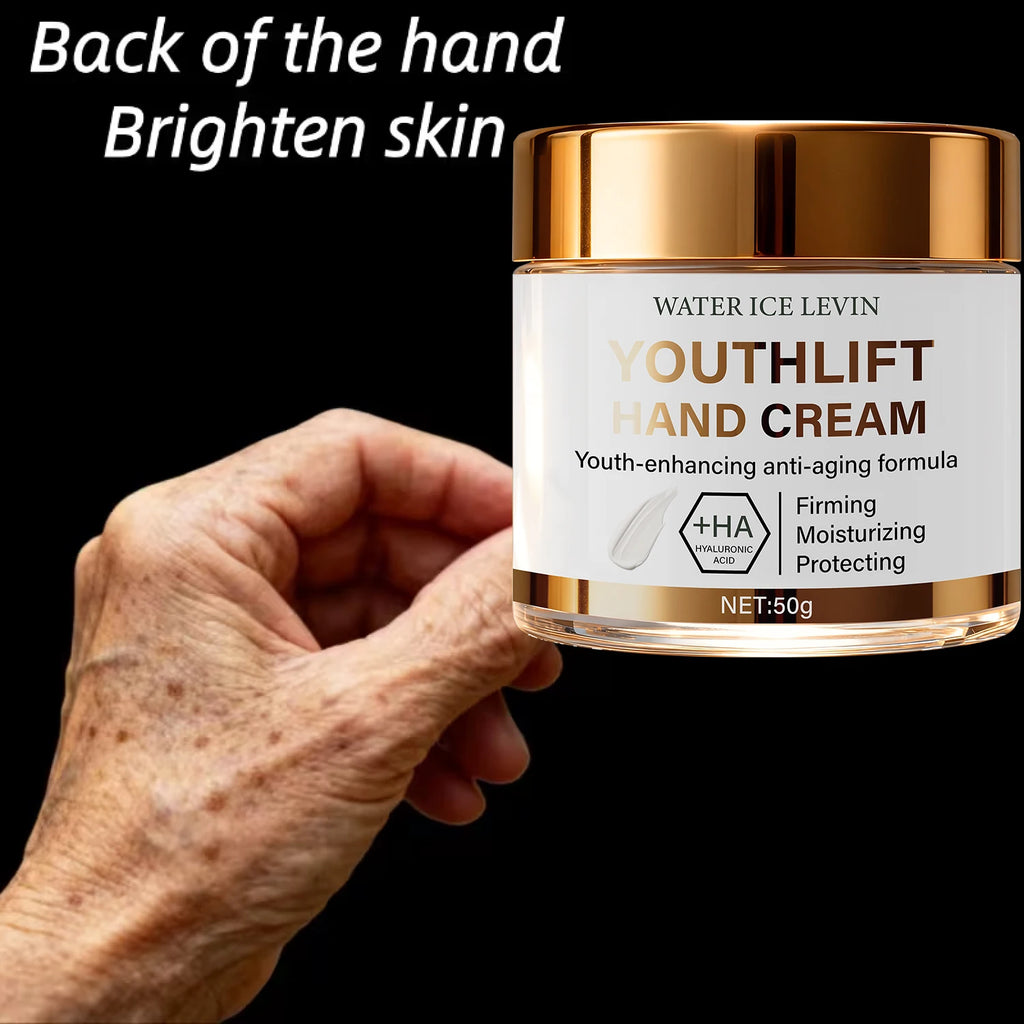 YouthLift Anti-Aging Hand Cream with HA & Retinol for Firming, Moisturizing & Protecting Mature Skin. Qme