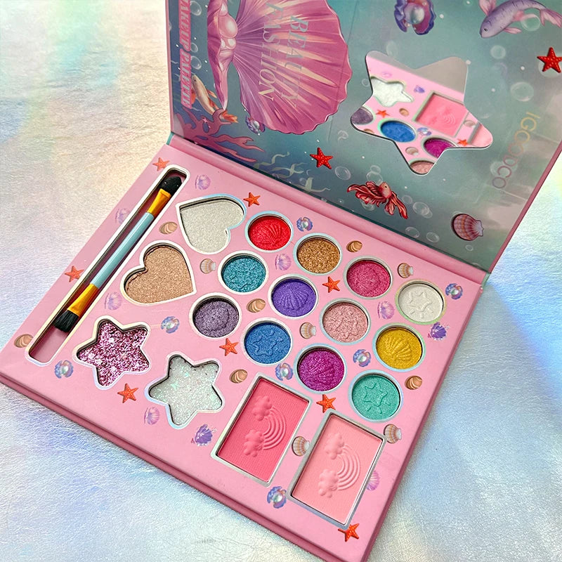 18-color Children's Makeup Pearlescent Matte Glitter Effects Qme