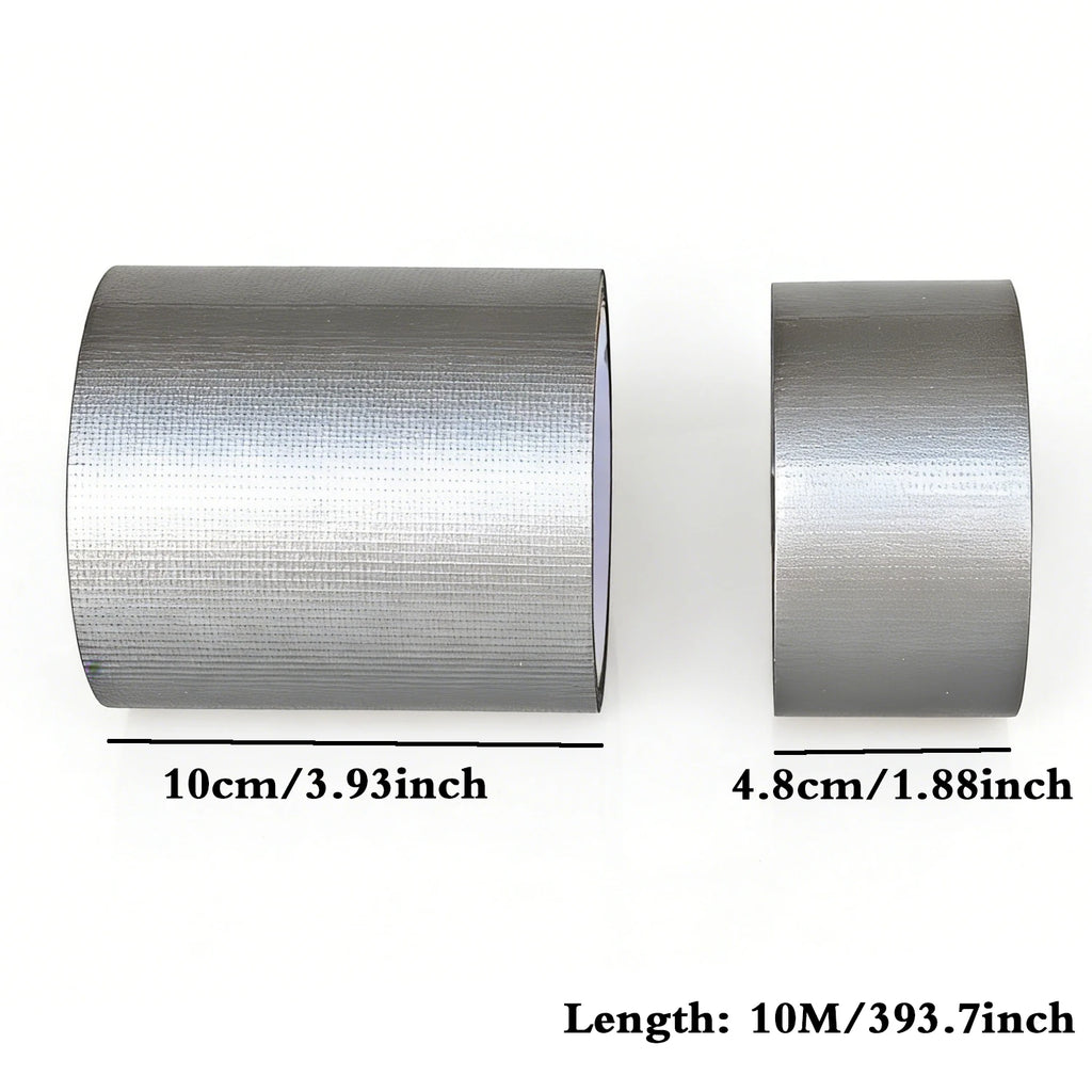 Duct Tape Silver Heavy Duty Cloth Based Waterproof Adhesion Tape for Packing Indoor Outdoor Repairs DIY Work Home Use Qme Silver 1Pc 10M 100mm