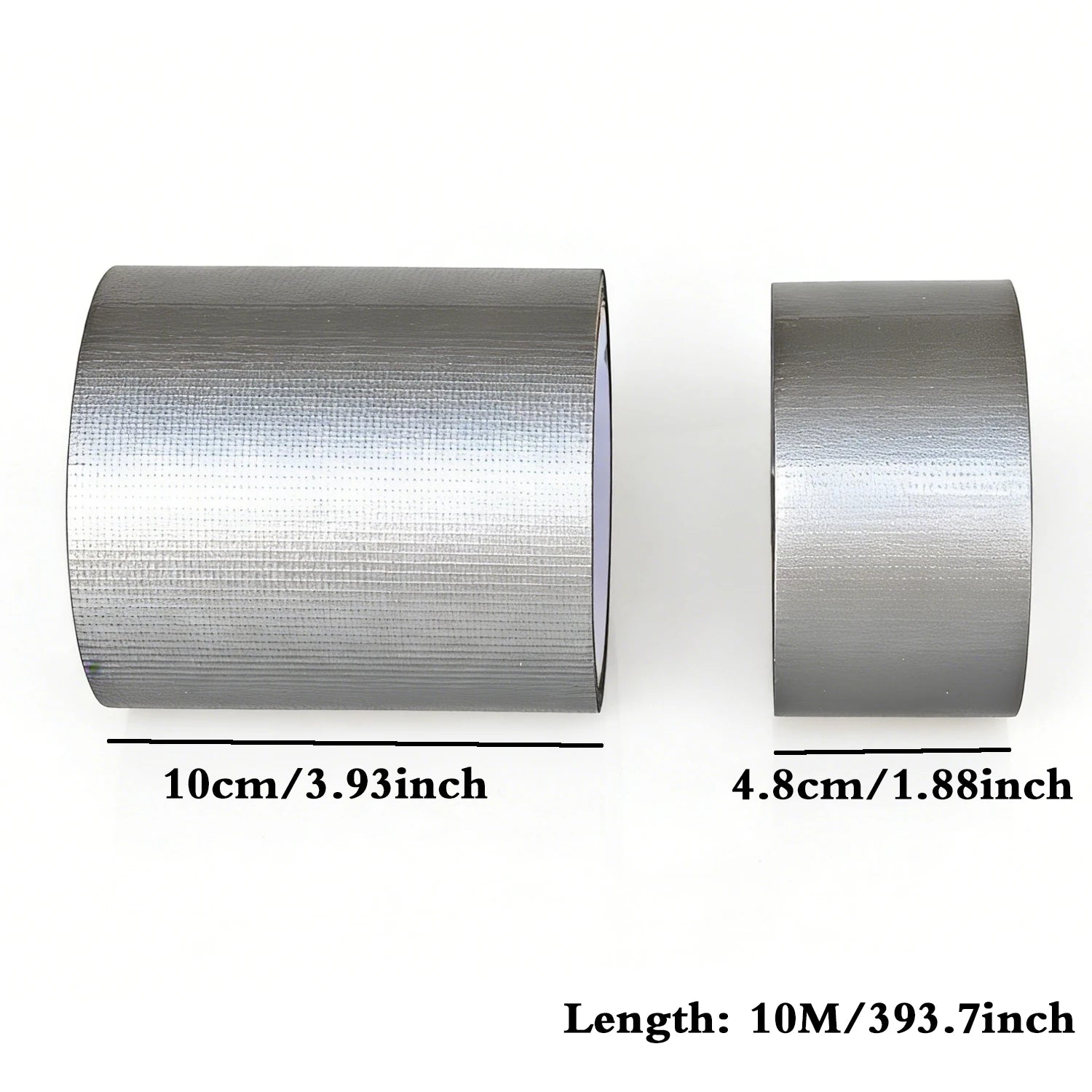 Duct Tape Silver Heavy Duty Cloth Based Waterproof Adhesion Tape for Packing Indoor Outdoor Repairs DIY Work Home Use Qme Silver 1Pc 10M 100mm