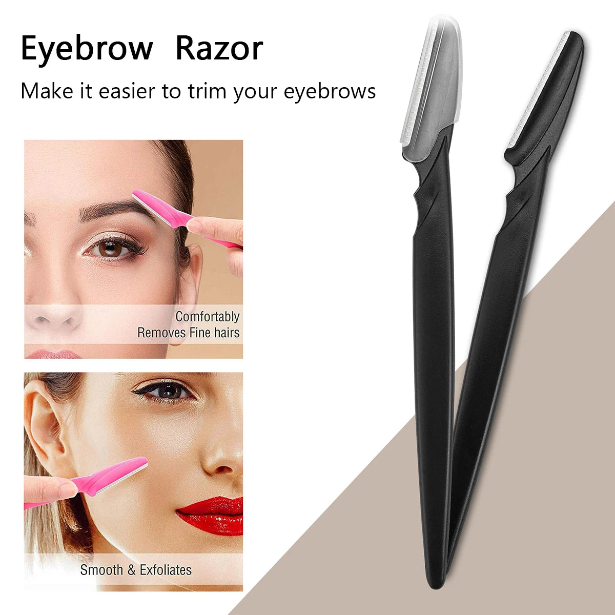 Bottle Eyebrow Razors Container Facial Eye Brow Trimmer Case Hair Qme