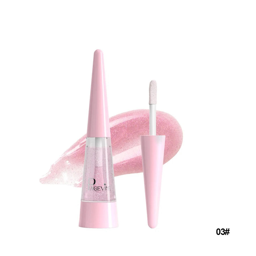 Exfoliating & Plumping Lip Oil, Removes Dead Skin for Smooth Plump Lips, Glass Shine & Hydrating, Lasting Gentle Lip Treatment Qme 03