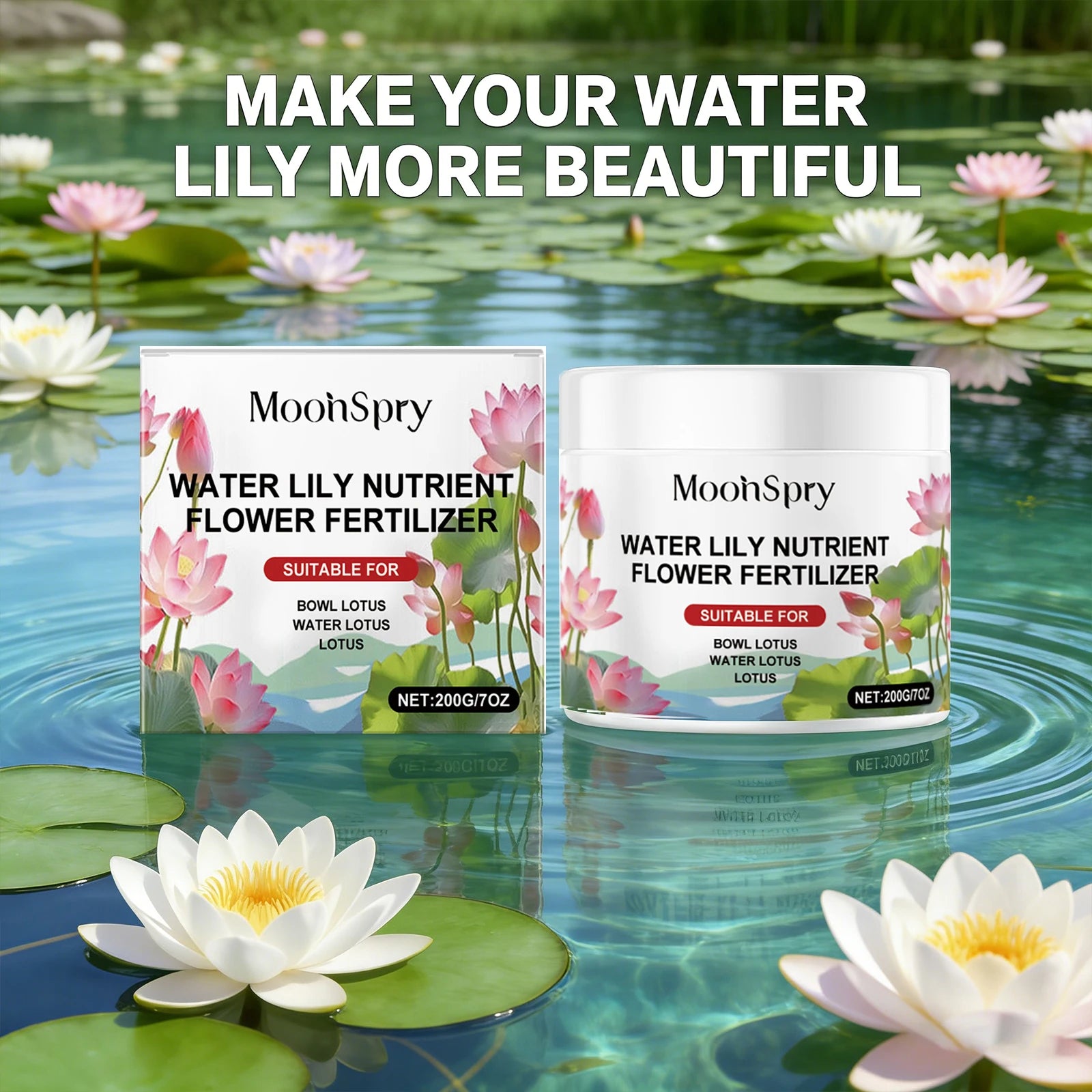 Water Lily Nutrient Flower Fertilizer Promote Root Growth Increase Flowers Number Improve Petal Luster Flower Nutrient Solution Qme