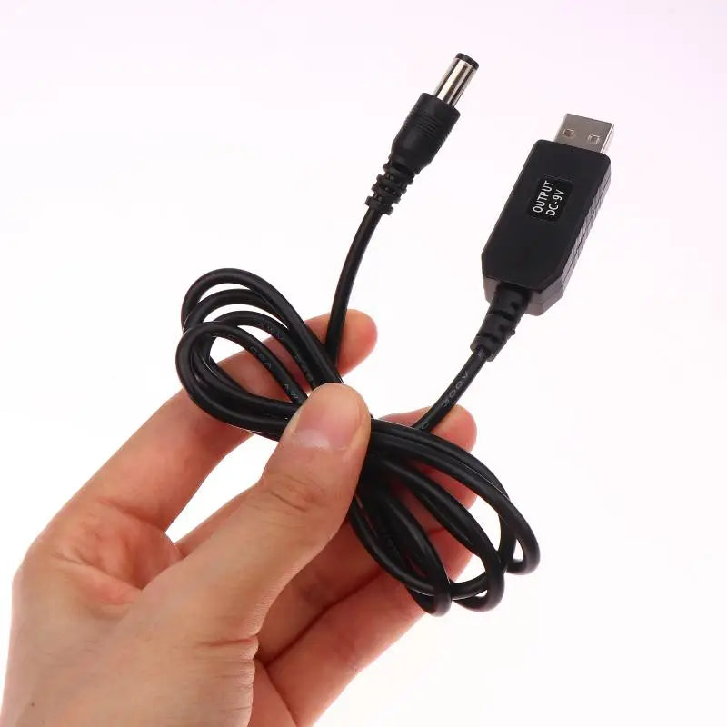 Universal Boost Converter Cable 5V 12V USB Cord Wifi Router Modem Fan Qme