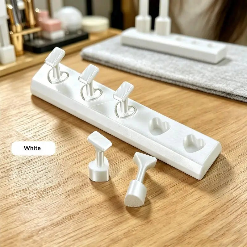 Nail Stand Holder Display Rack False Nails Non Magnetic Art Tip Qme White