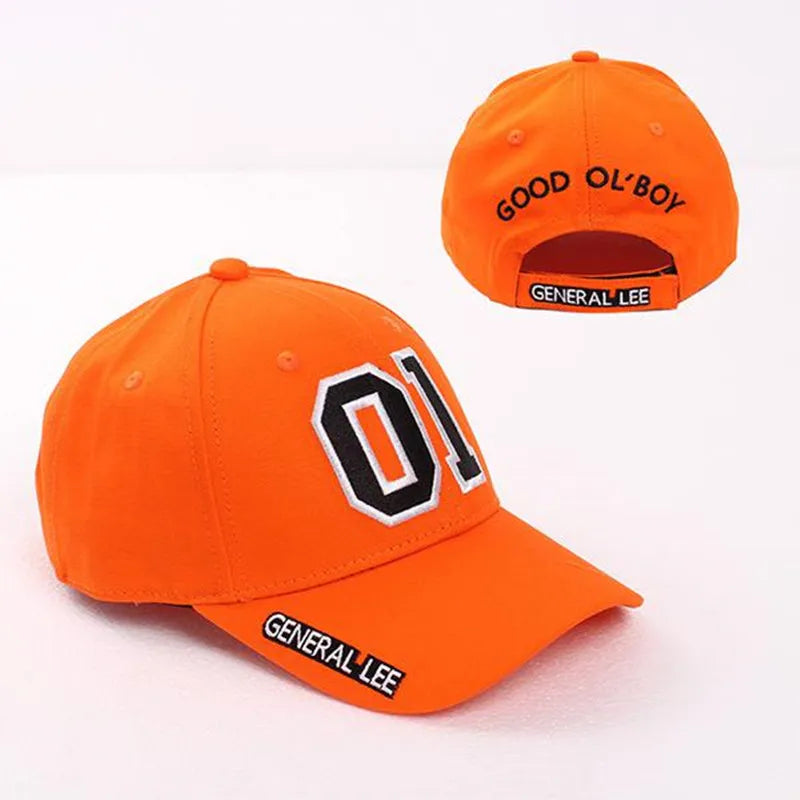 General Lee Orange Headwear Cosplay Movie Dukes of Hazzard Hat Fashion Baseball Cap Halloween Masquerade Adjustable Headwear Qme China Mainland A