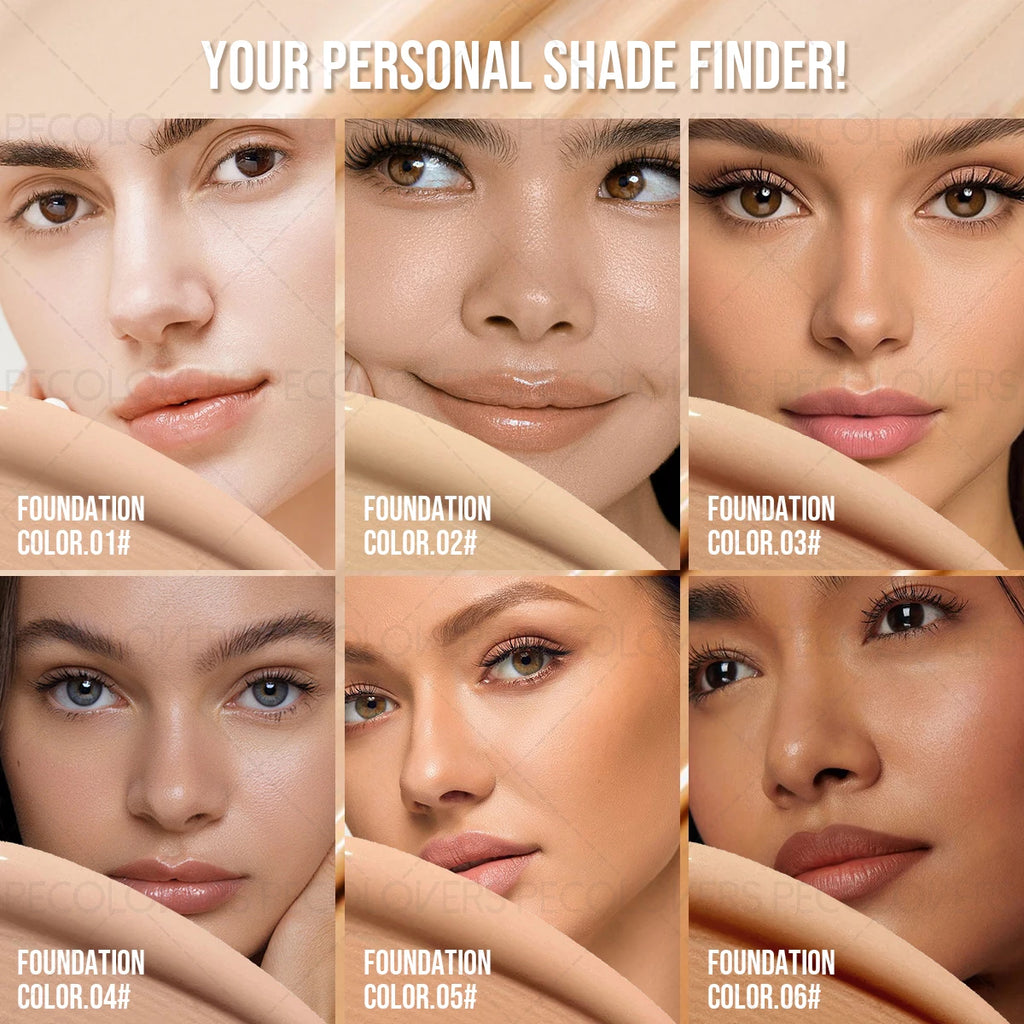 Waterproof Oil-control Face Foundation Concealer Complete Coverage Qme