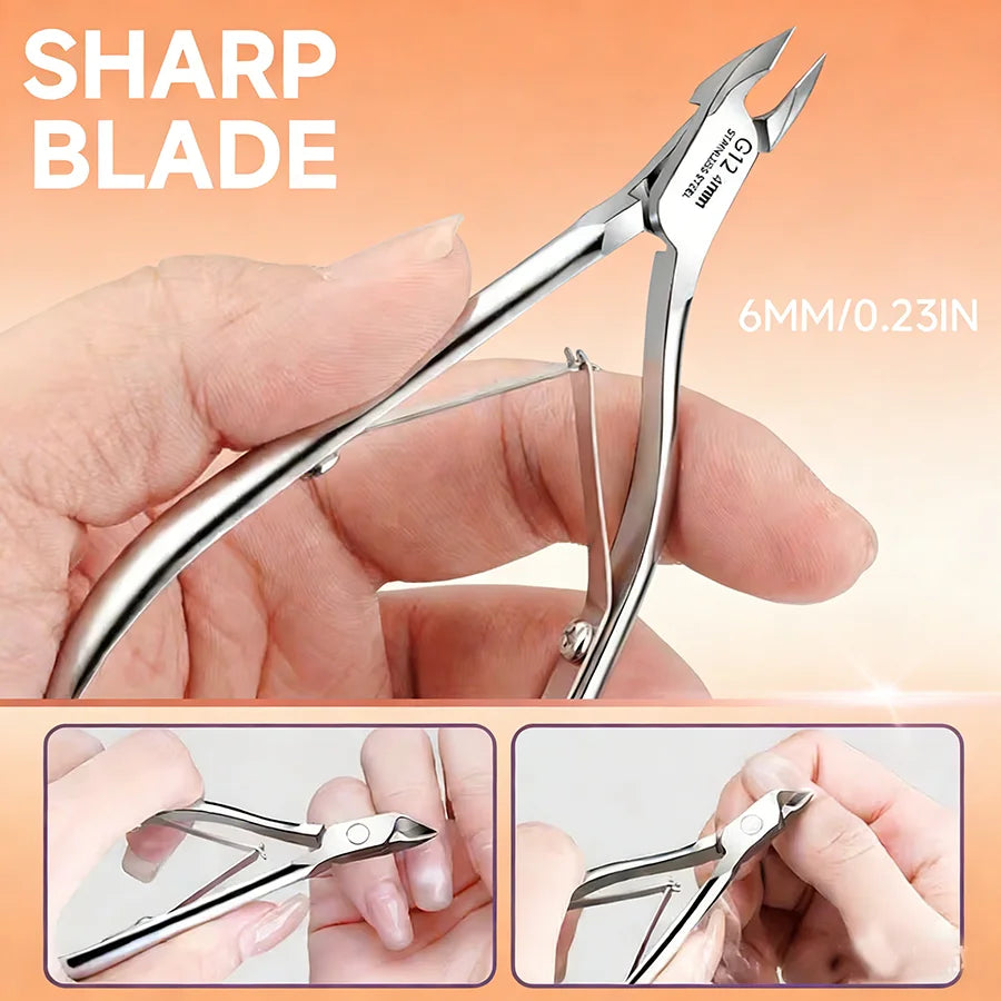 Professional Cuticle Trimmer Jaws Stainless Steel Nail Toenail Qme
