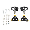 Bike Pedals ‑SL Cycling Road Bike Self‑Locking Pedals with Cleats Pedals Repair Replacement Road Bike Pedals Qme Black