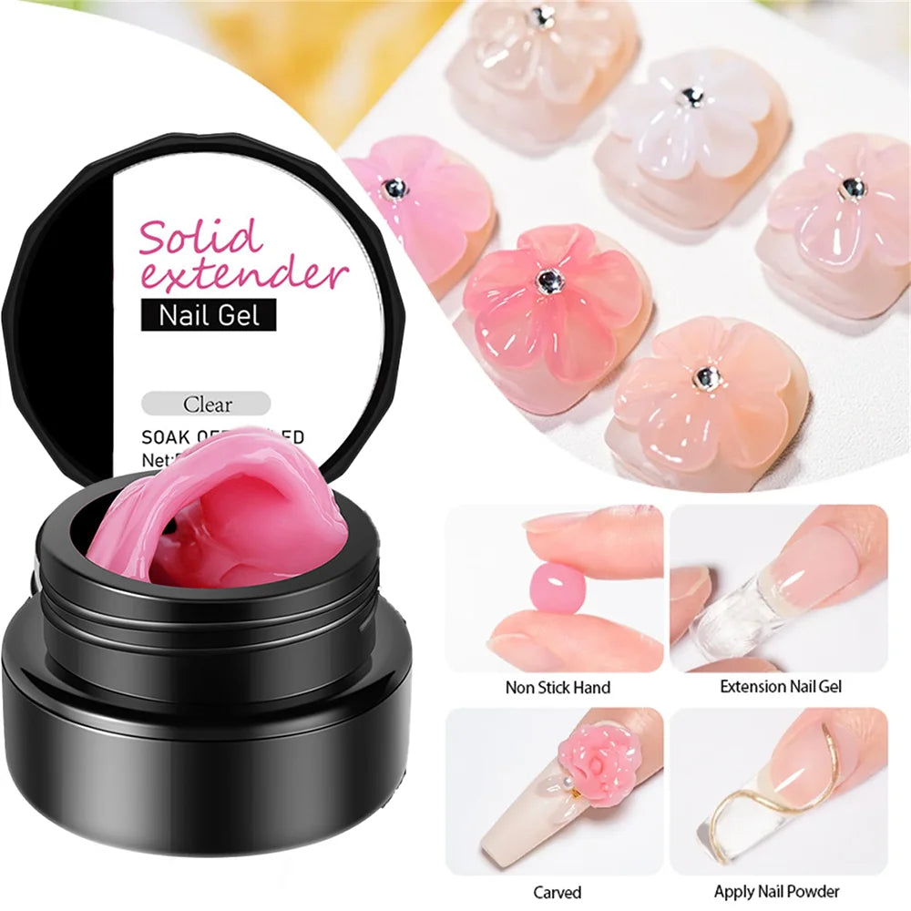 Non Stick Hand Solid Extension Nail Gel 3D Sculpting Soak Off UV LED Qme