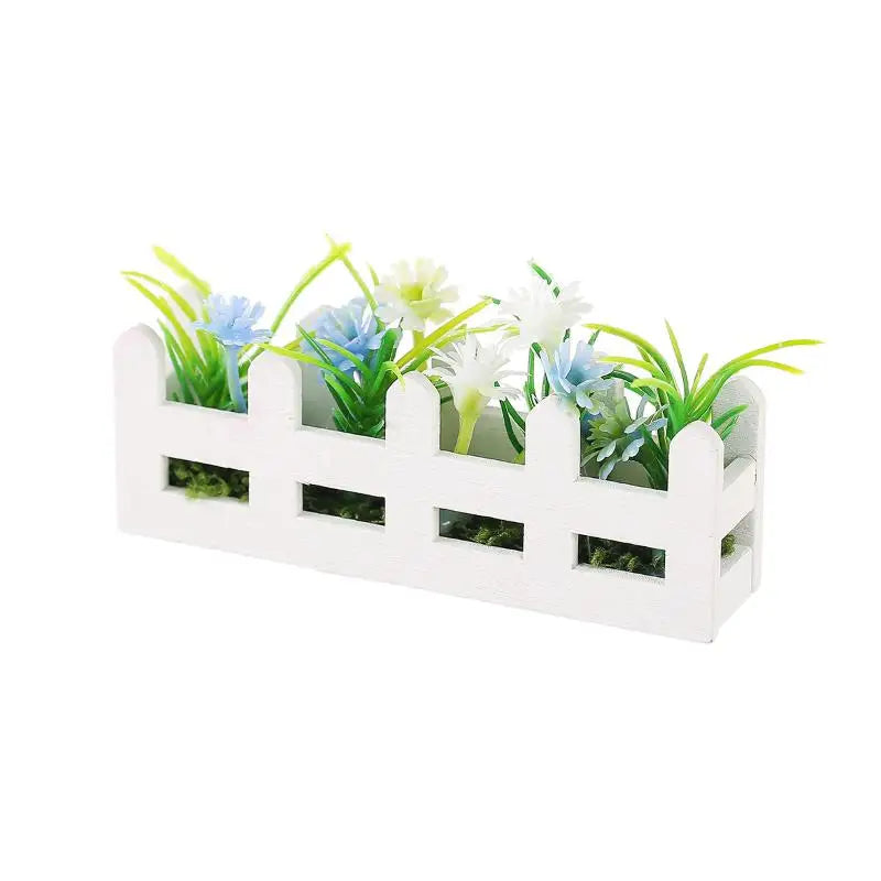 Pretend Play Toy 1 12 Scale Dollhouse Simulated Flower Fence Decor Qme A2