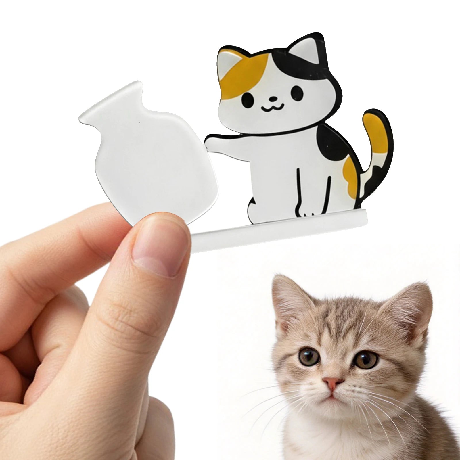 Refrigerator Magnets Black Cat Pushing Vase Decor Cat Whisker Collection Memorial Box Fridge Magnet Home Office Decor For Gift ﻿ Qme