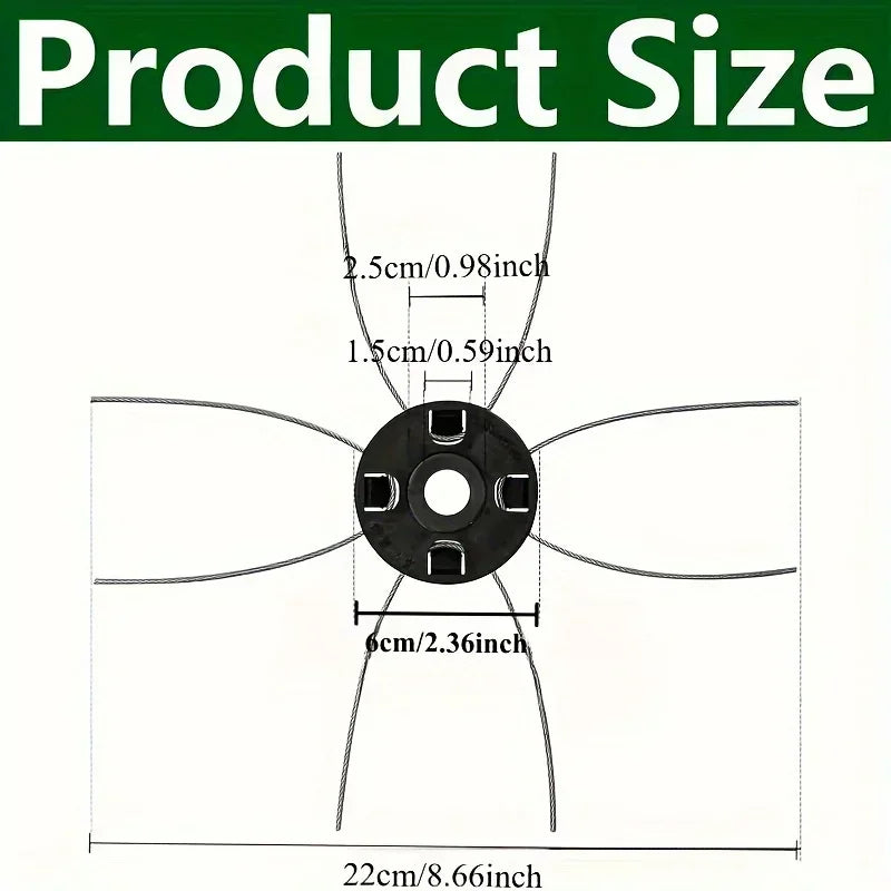 2/4/6pcs Set Of Electric Lawn Mower Head,steel Wire Lawn Mower Head,15mm Lawn Mower Head,wireless Lawn Mower,garden Accessories Qme