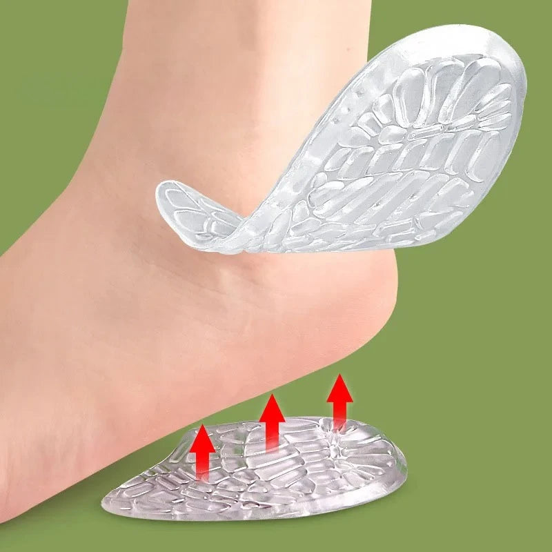 1 Pair Silicone Heel Cups Insoles Plantar Discomfort Women's Cushion Qme