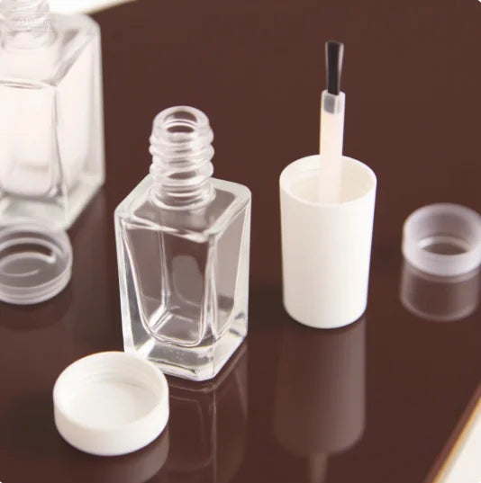Transparent Empty Lid Brush Cosmetic Containers 10 Glass Nail Polish Qme