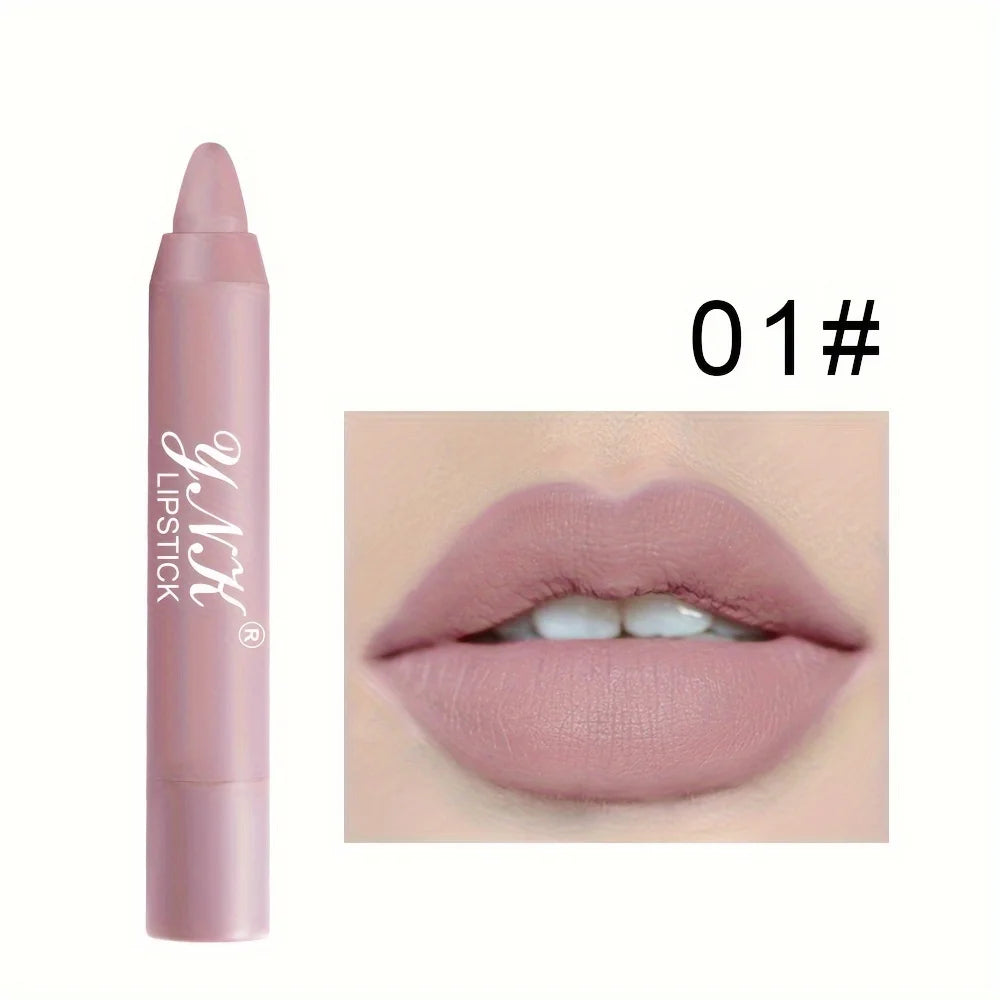 Matte Lipstick Pen Automatic Rotary Pencil Waterproof Non Fading Lip Qme 01