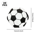 20Pcs Football Shaped Napkin Soccer Party Disposable Tableware For Kids Boys Sports Birthday Party Table Decoration Supplies Qme A