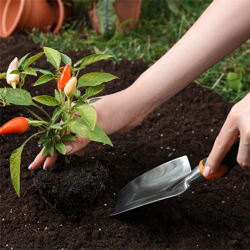A02F-Garden Tool Set, Heavy Duty And Lightweight Aluminium Alloy Tools With Non-Slip Ergonomic Handle, Gardening Hand Tools Qme