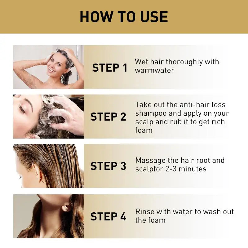 Hair Growth Anti Dandruff Ginger Shampoo Thin Damaged Oil Control Qme