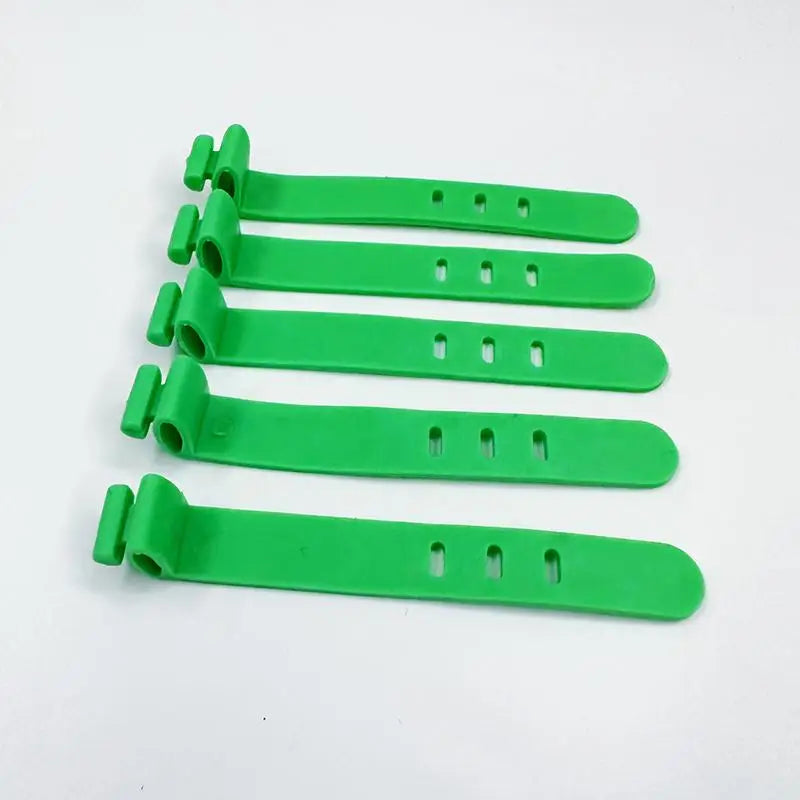Cable Organizer Silicone Wire Binding Data Tie Management Bobbin Qme green 20pcs