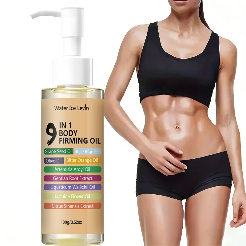 9-in-1 Body Firming & Toning Oil - Natural Herbal Blend, Deep Moisturizing, Smooths Skin & Improves Elasticity Qme