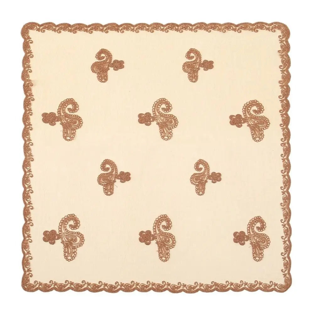 Embroidered Lace Embroidery Square Scarf Thin Cashew Pattern Lace Headwrap Breathable Fabric Lace Trim Lace Shawl Headband Qme