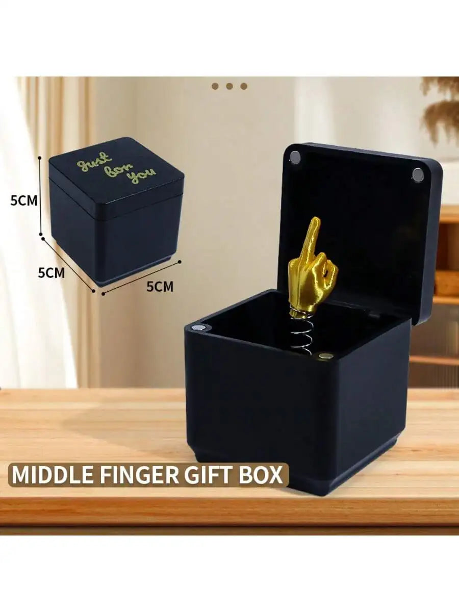 3D Printed Middle Finger Surprise Box Perfect Prank Novel Statue Qme