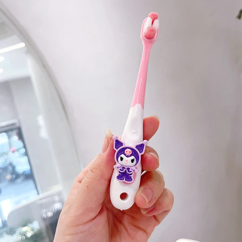 Hello Kitty Kuromi Soft-bristle Toothbrush Student Cartoon Jade Qme