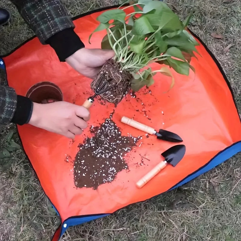 1 High-quality Horticultural Flowerpot Mat Plant Repotting Waterproof Qme Blue