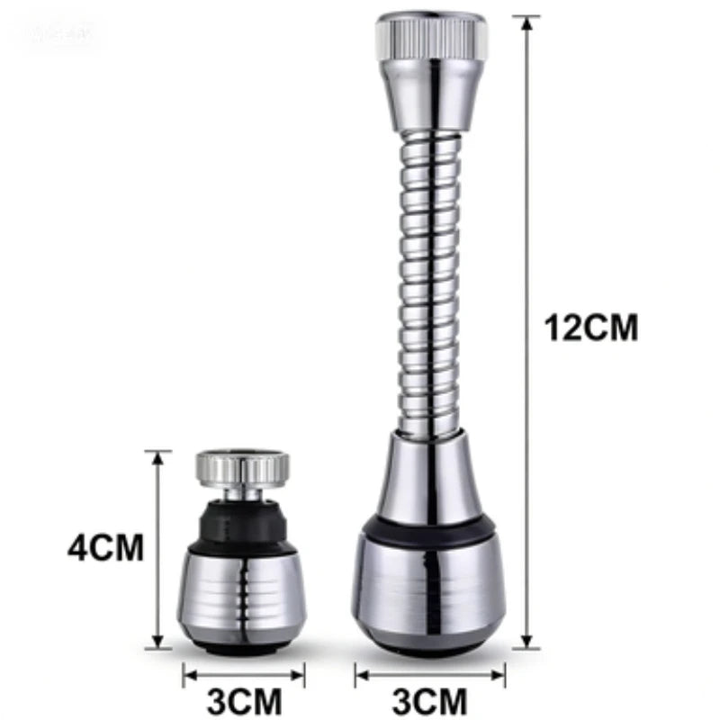Universal 360 Degree Rotating Faucet Sprayer Head Water Saving Tap Filter Stainless Steel Kitchen Bathroom Nozzle Qme