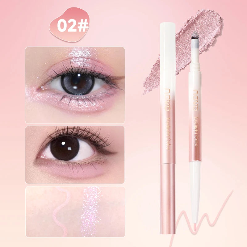 Dual-ended Eye Contour Under-eye Highlighter Pen Matte Shimmer Qme 02