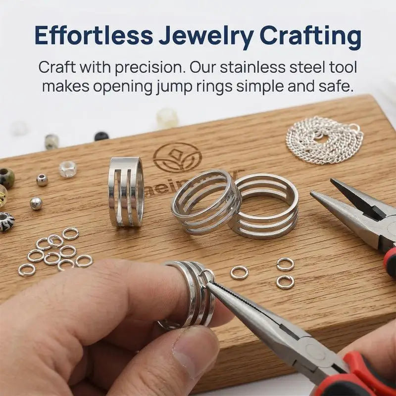 Stainless Steel Jump Ring Open Closing Finger DIY Fashion Jewelry Qme