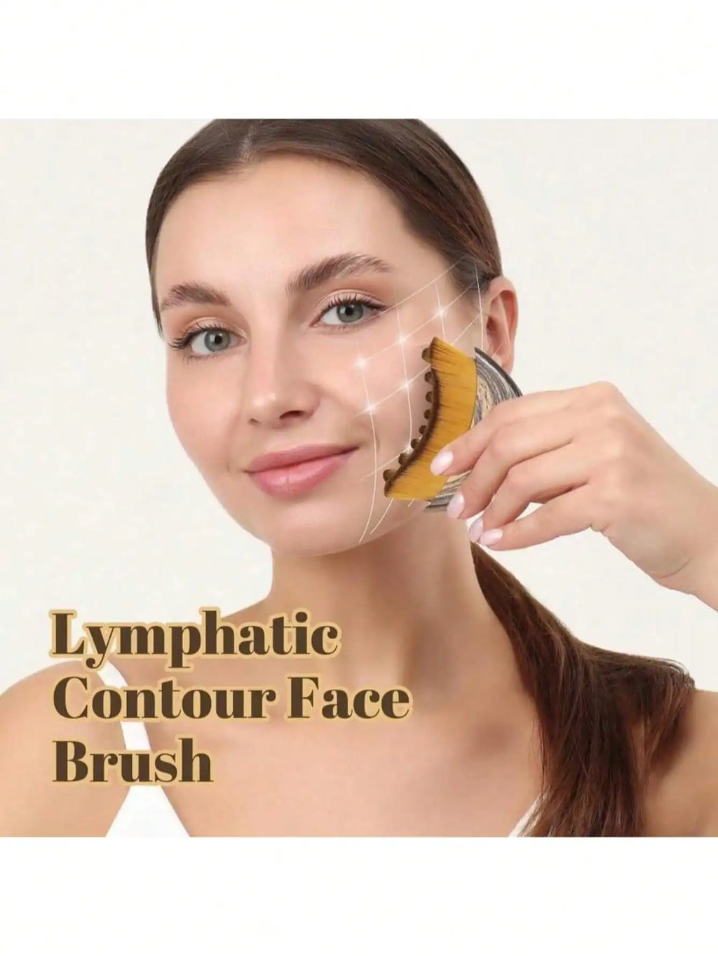 Facial Cleansing Brush 2-In-1 Contour Sculpting Tool Jawline Qme