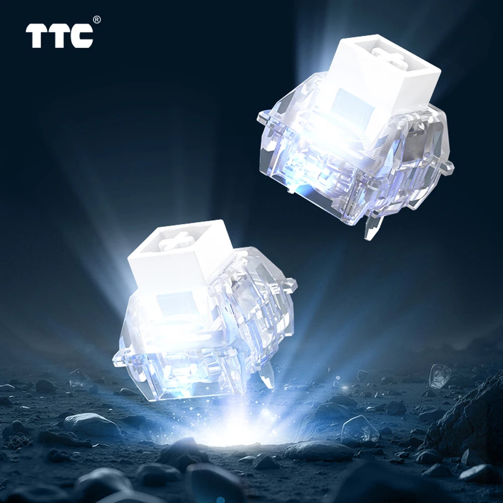 TTC RGB King Sacred Heart Magnetic Switches Linear Factory Lubed Freely Setting Pre-Travel Soft Elastic Magnetic Keyboard Switch Qme