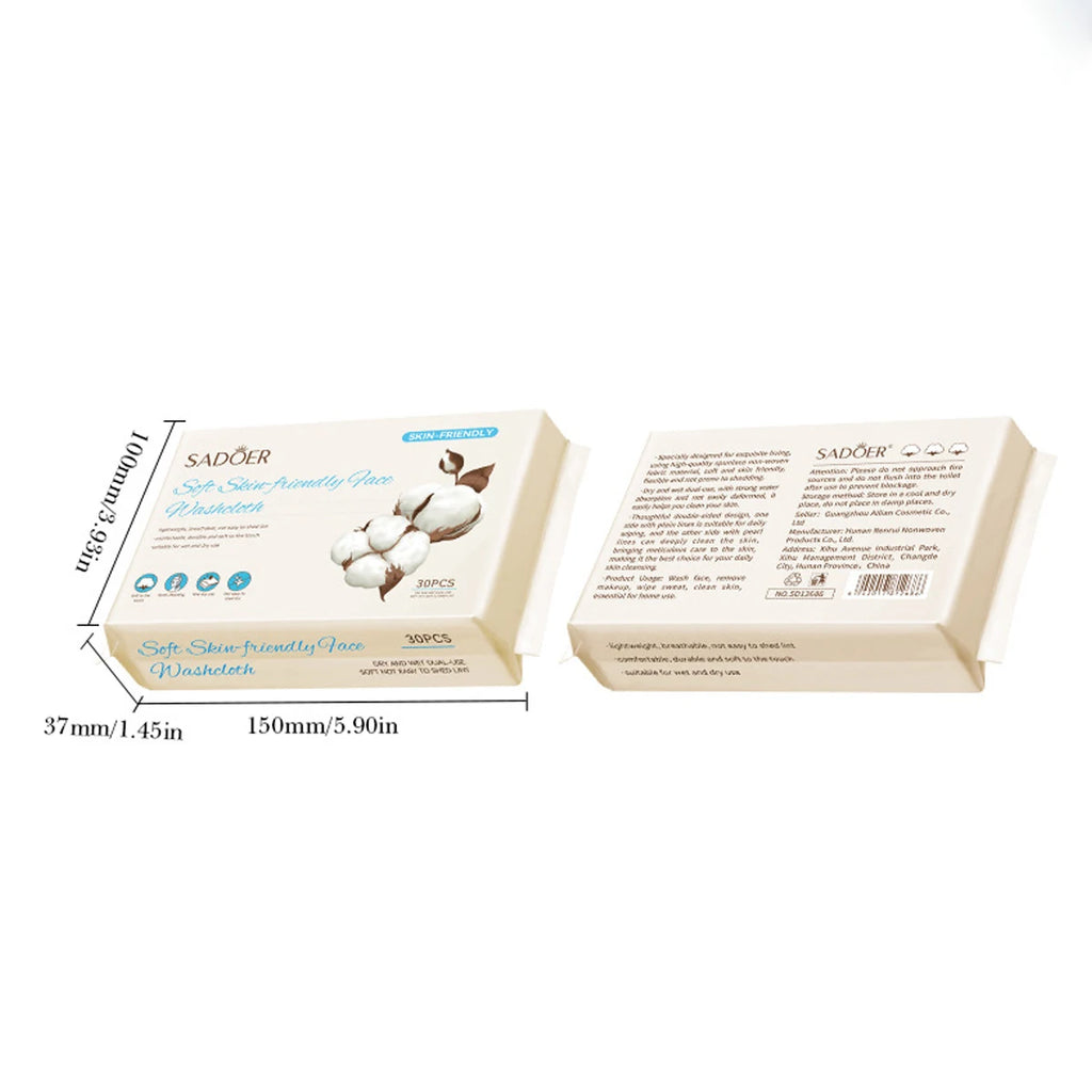 30-pack Skin-friendly Facial Mask Wipes Suitable Daily Cleaning Qme