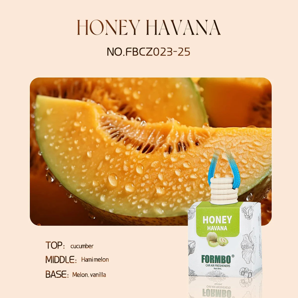 Essential Oil Car Air Freshener Lasting Fragrance Home Decoration Qme HONEY HAVANA