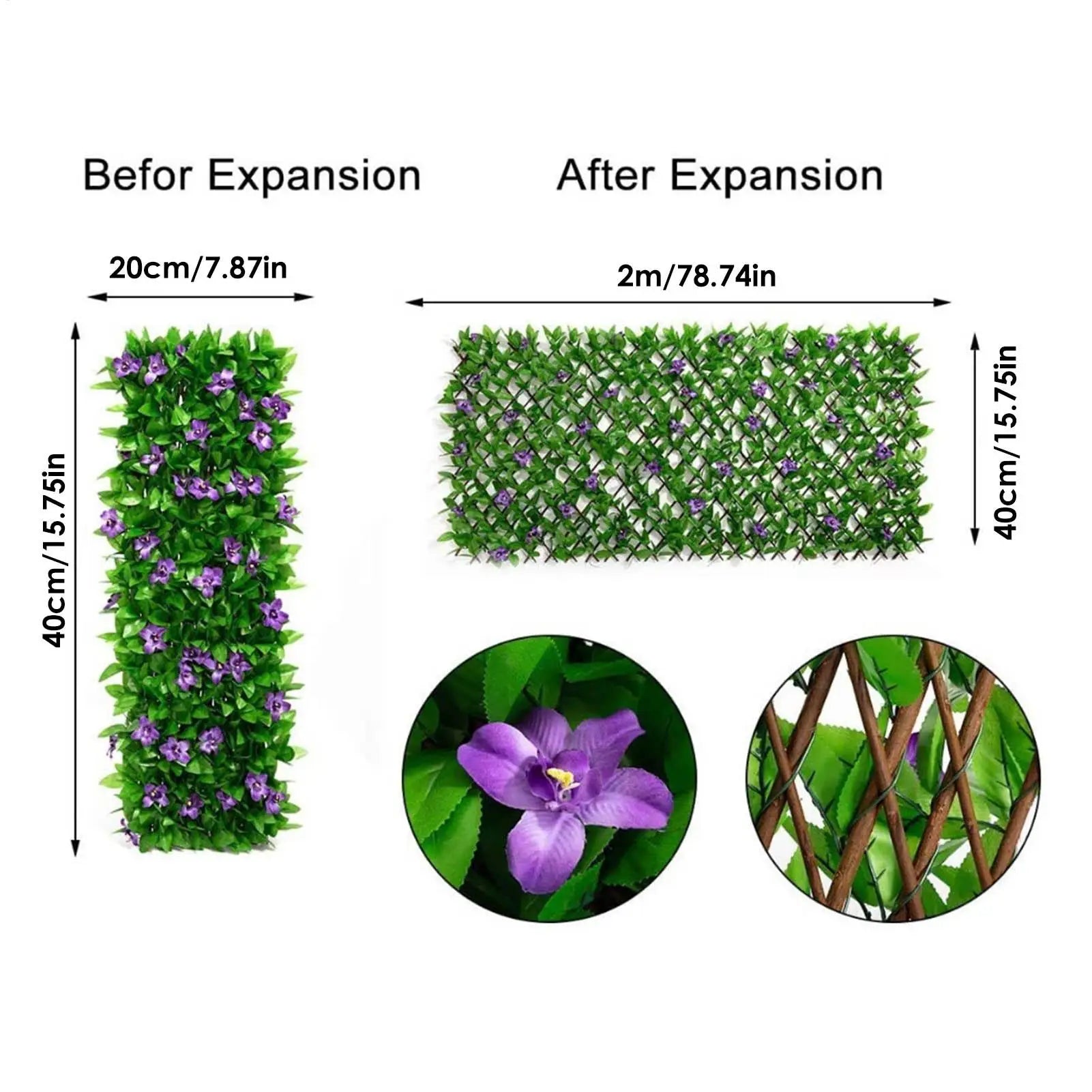 Hedge Wall Artificial Fake Leaf Wall Greenery Hedge Plant Wall Greenery Backdrop Decor Faux Fence Mat Adjustable for Stairs Qme