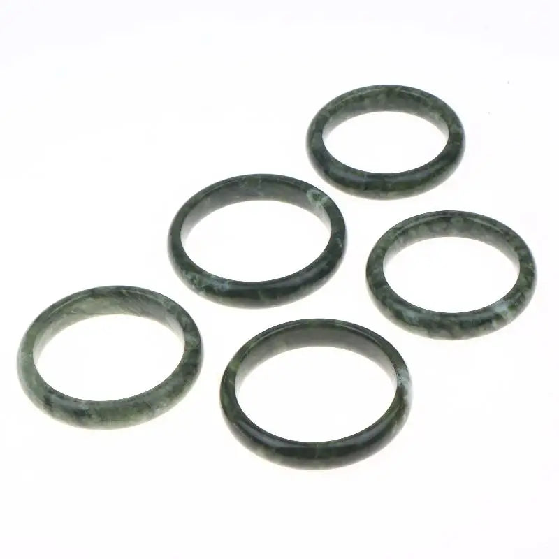 1 PCS Natural Hand Carved Jade Bracelet Wide Green White Nanyu Bangle Unique Jewelry for Valentine's Day Qme